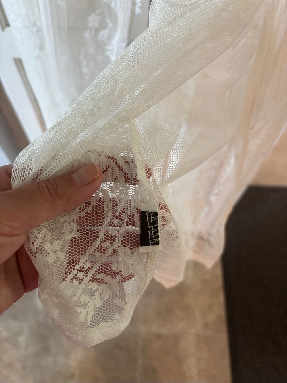 Sheer Ivory Lace Kimono Cardigan - Picture 3 of 4